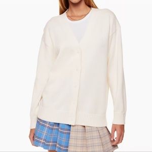 Aritzia color whisper white Lamora Cardigan